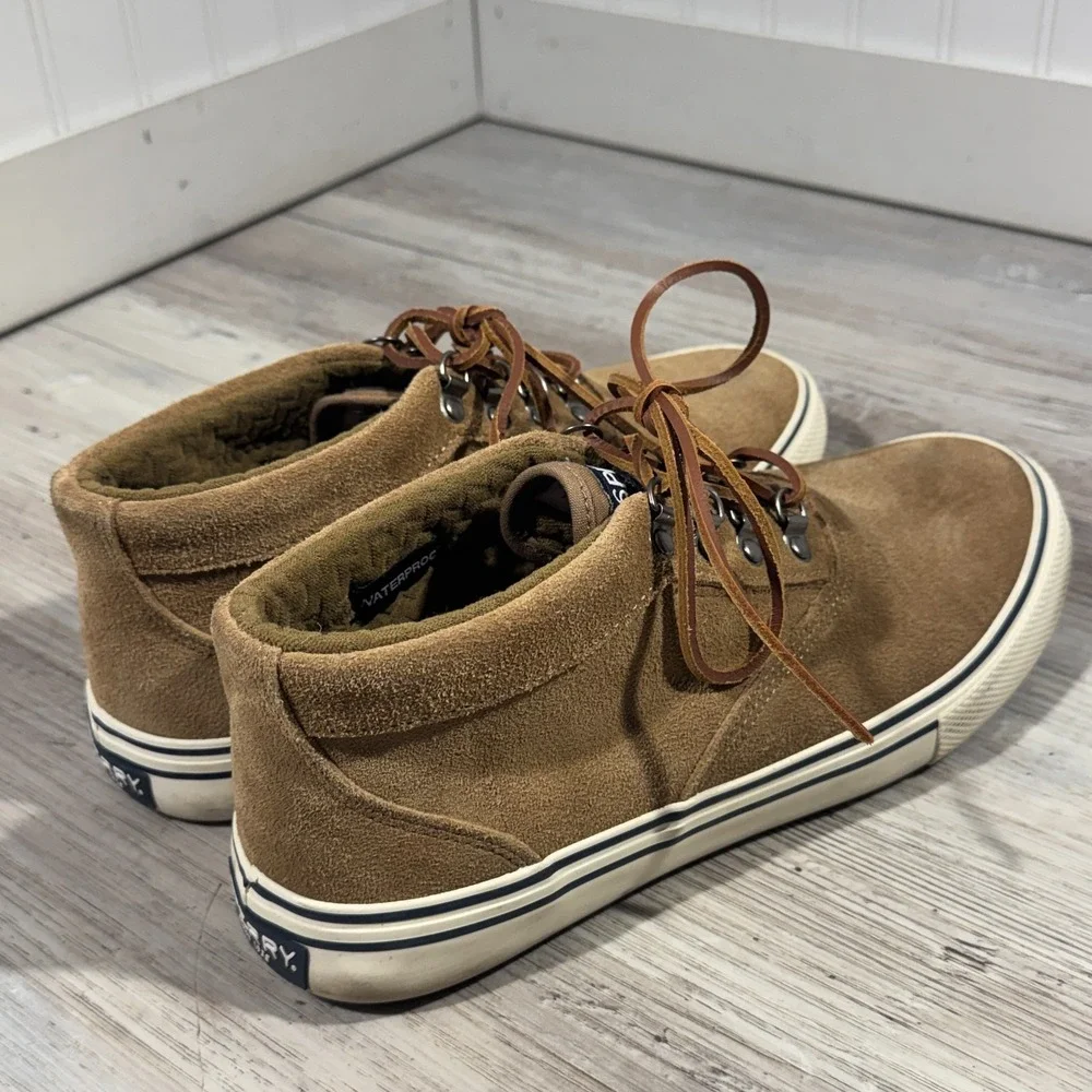 Sperry Striper Storm Chukka Men's Sz‎ 9 Waterproof, Suede Tan Boots, STS19888